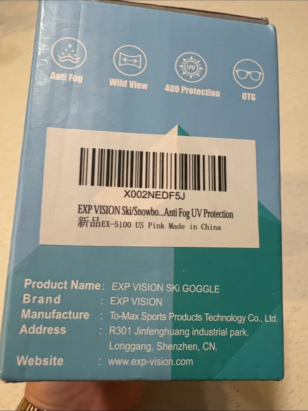 Ski Goggles - Teal/Blue